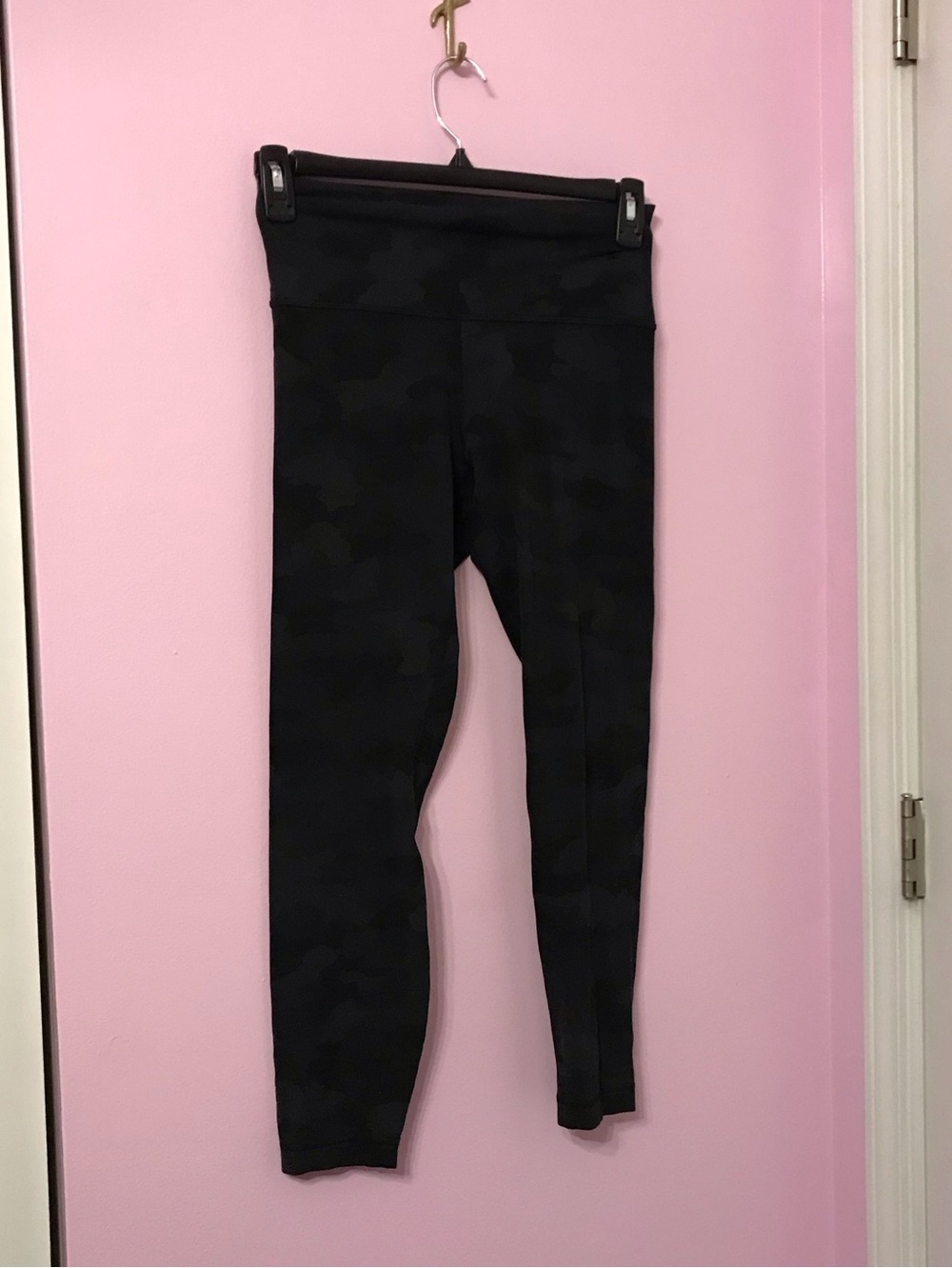 Lululemon Align High Rise Camo Print Leggings Black Gray Size 8